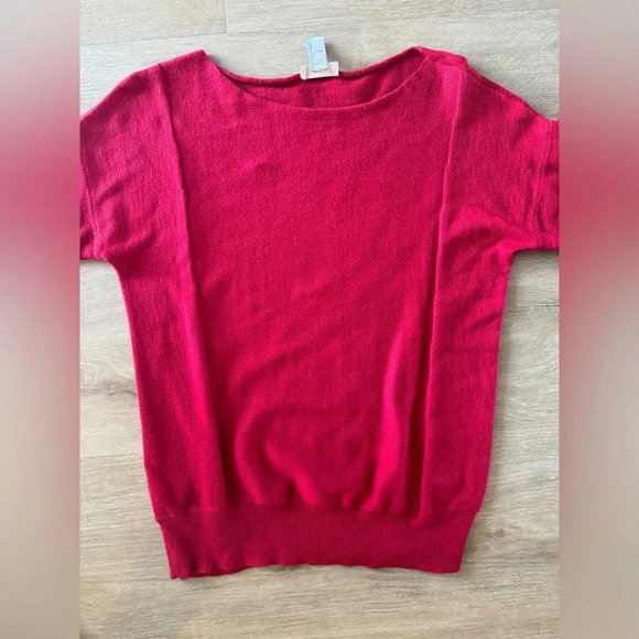 Chicos Sultry Red Bailey Bateau Pullover 3/4 Sleeve Sweater size XS - Picture 3 of 7